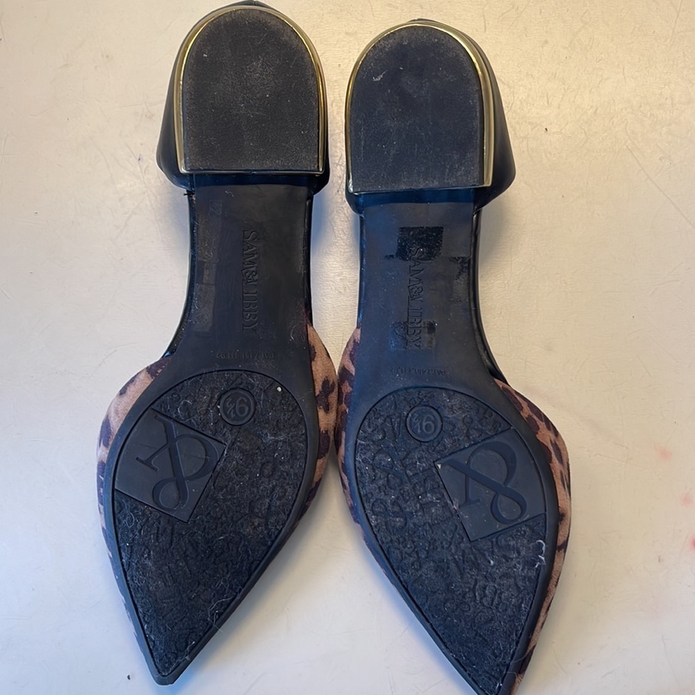 SAM & Libby Heidi Animal Print Flats. Size 9.5. D8/A - Picture 4 of 9